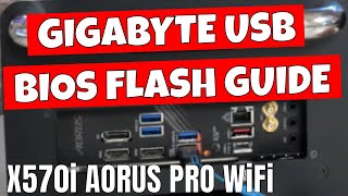 How To Use Gigabyte NO CPU BIOS USB Q Flash Back X570i Aorus Pro Wifi