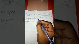 Ranges of Binary numbers