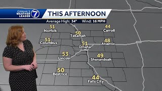 Mild and breezy Monday afternoon forecast