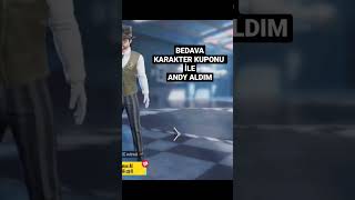 Bedava Karakter Kuponu ile ANDY Aldım | Bedava ANDY Nasıl Alınır | PUBG Mobile #shorts #pubgmobile