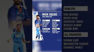 India squad Asian games 2023 #trending #ytshorts #cricket #viral #indvswi #shorts #indvspak
