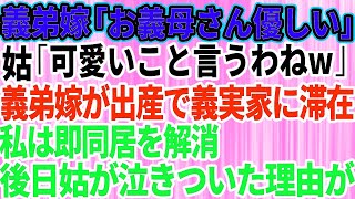 【スカッとする話】妊娠した義弟嫁だけ溺愛する義母！義弟嫁「優しいお義母さんと同居で羨ましい」義母「かわいい事言うわね」義弟嫁が出産で義実家に来るというので私は同居を解消…後日、義母が泣きつい