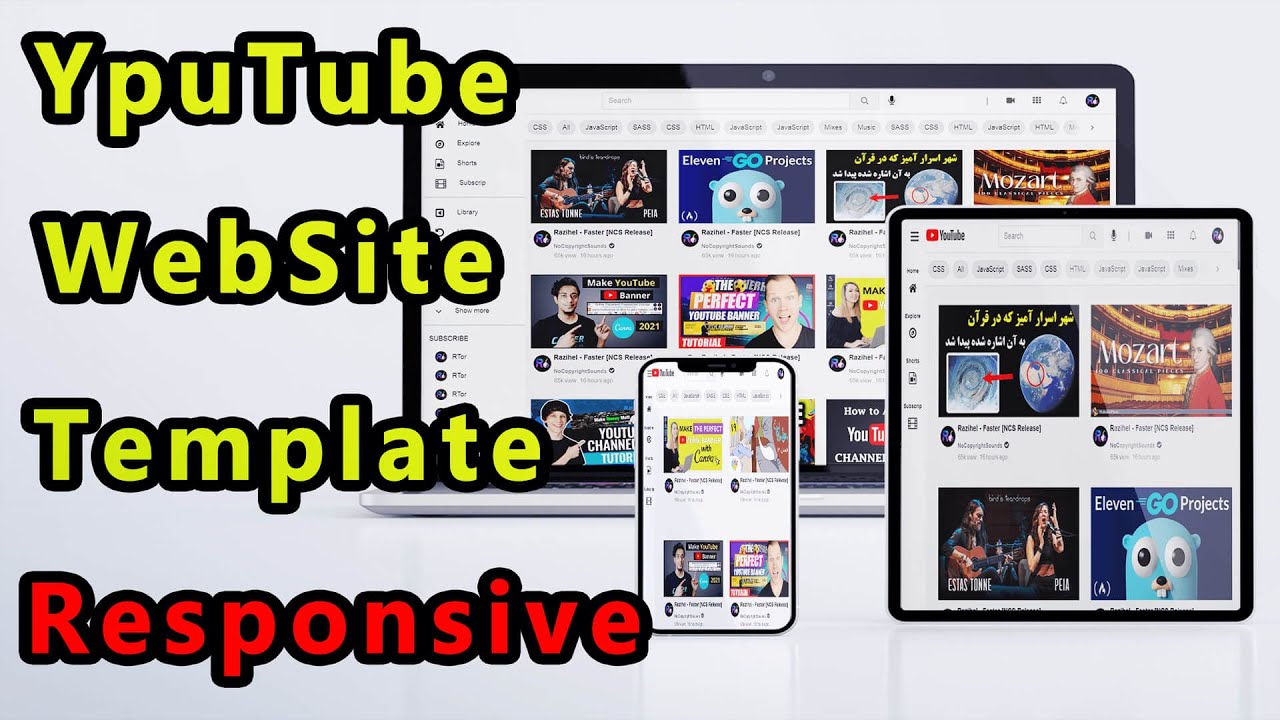 Create Youtube Website Template Html Css Part2 Responsive Website