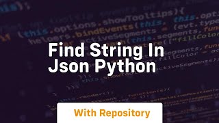 find string in json python