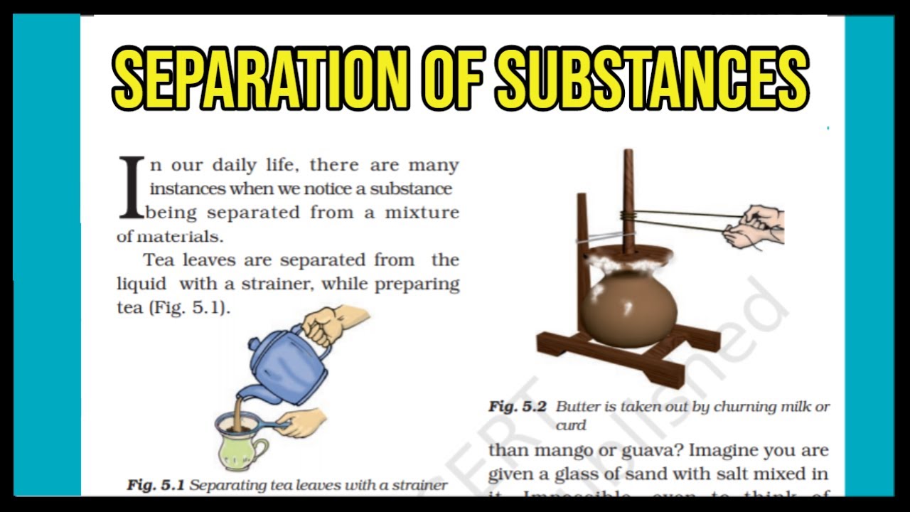 Separation Of Substances || Class 6 || Chapter 5 || Science || CBSE ...