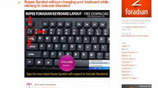 Rupee Foradian Keyboard - How to type the rupee symbol with resepect to Unicode standards