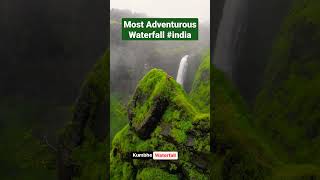 This is the Most Adventurous Waterfall | Travel Places #India 2023 #kumbhe #treding #hidden #nature