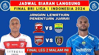 Jadwal Final Leg 2 Championship Series Liga 1 2024 - Madura vs Persib Live Indosiar