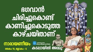 narayaneeyam|ഭഗവാന്‍ ചിരിച്ചുകൊണ്ട് കാണിച്ചുകൊടുത്ത കാഴ്ചയിതാണ്‌|ദശകം 16 | ശ്ലോകം-6