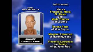 Simonise Clara St. Aimee ~ Long Obituary