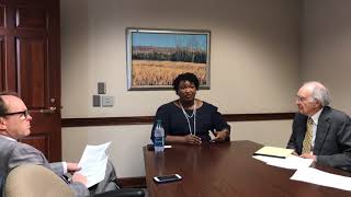 Stacey Abrams interviews with Augusta Chronicle editorial board