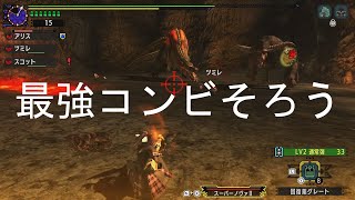 【MHXX実況】攻略６４０ 集会所　HR７　☆７　戦々恐々、最強コンビ