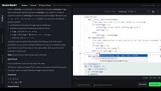 HackerRank Python 30 Days of Code - Day 4: Class vs Instance
