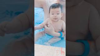 媛媛成长日记：陪宝贝去游泳 #baby #宝宝 #cute #cutebaby