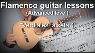 Flamenco guitar lessons - Advanced level - Verdiales falseta 1