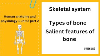 Hap 1 unit 2 part 2  Skeletal system : Types of bone salient features of bone In Telugu