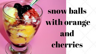 Orange cream with cherry dressing-Snenokle recept