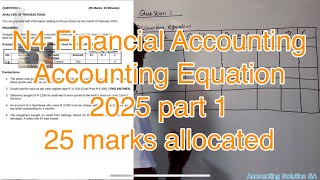 N4 Financial Accounting | Accounting Equation Part 1 of 2025