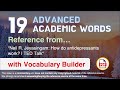 19 Advanced Academic Words Ref from 