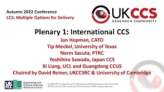 UKCCSRC Autumn 2022 Conference - Plenary 1 - International CCS