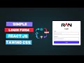 🚀 Create a Stylish Login Form with React & Tailwind CSS   Step by Step Tutorial 🎨