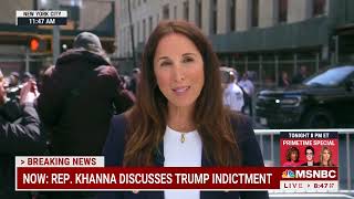 Ro Khanna on MSNBC's José Díaz-Balart Reports discussing Trump Indictment