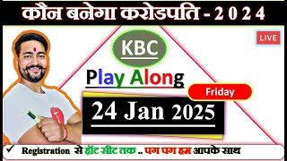 KBC 24 jan  Answer  Live  Answers  By Saurabh Mishra