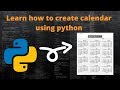 How to create GUI calendar using python
