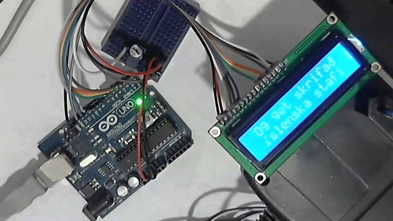 Arduino 16 LCD Liquid Crystal Display - YouTube