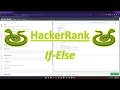 HackerRank (Python): If-Else