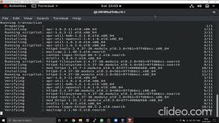 Launching HTTPD web server and python interpreter on the top of docker container.