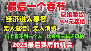 最后一个春节。春运第二天就结束。经济进入寒冬，街上看不到一个人，比疫情三年还可怕。2025最后卖房的机会#春节 #春运#经济寒冬