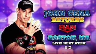 WWE RAW March 6, 2023 "John Cena Returns!" Official Card