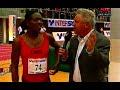 Merlene Ottey  interview  after winning 60 m in 7 17 1st in heats 7 23  Linz Austria, March 7, 20