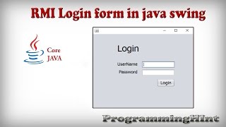 RMI Login Form in java swing using netbeans IDE