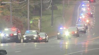 Fallen Bristol police officers escorted to medical examiner office from Bristol Hospital