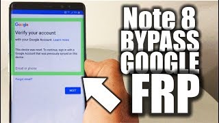 NO PC - Unlock Google Account FRP Bypass - Samsung Galaxy Note 8