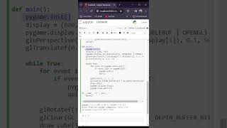 Creating a Rotating 3D Cube with Pygame and OpenGL | Python Graphics Tutorial #python #gamedev