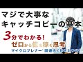 マジで大事な「キャッチコピー」の基本（webサイトで最重要パーツ）【ひとり起業、副業、フリーランスで稼ぐ思考】no.264