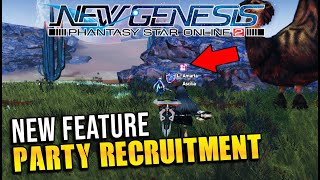 [PSO2 NGS] New Useful Feature, How to Create and Join Party Recruitment