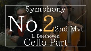 交響曲第2番(L. ベートーヴェン) 第2楽章 チェロパート Symphony No.2(L. Beethoven) 2nd Mvt. Cello Part