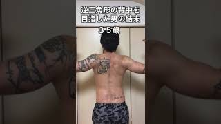 逆三角形の背中を目指した男の5年間の変化#shorts