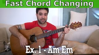 How to Change Chords Quickly & Smoothly (22 Exercises) - Beginner Guitar Lesson Tutorial