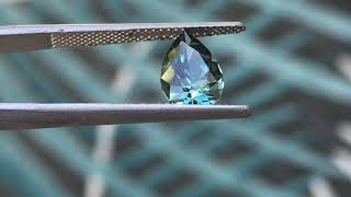 Teal Montana Sapphire-Pear 2ct