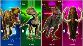 🦖JurassicWorld Tyrannosaurus 🆚The Indominus Rex 🆚The Carnotaurus 🆚The Mammoth |🎶Who Will Win?