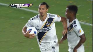 GOAL: Zlatan Ibrahimovic levels the game again with a diving header