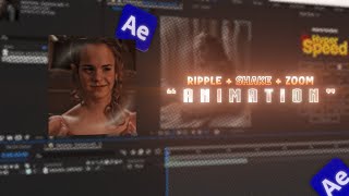 Smooth ripple + shake + zoom animation | After effects tutorial
