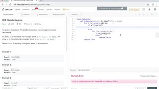 LeetCode - 896 Monotonic Array - Python