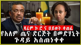 ETHIOPIA || ዛሬም ኮ ሮ ና በሀገራችን ህይወት ቀጠፈ | የአለም ጤና ድርጅት አ ስጠነ ቀቀ