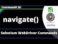 navigate() Command - Selenium WebDriver